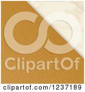 Clipart Of Brown Paper And Crumpled White Texture Royalty Free Vector Illustration