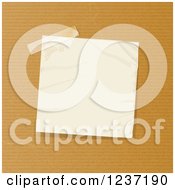Poster, Art Print Of Taped Crumpled Note Paper On Brown