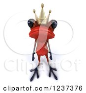 3d Red Springer Frog Prince