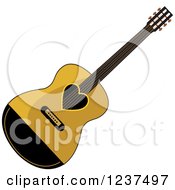 Poster, Art Print Of Fancy Guitar With A Heart