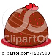 Poster, Art Print Of Valentine Chocolate Truffle With Hearts And Sprinkles