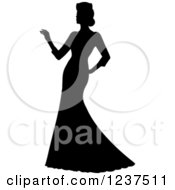 Poster, Art Print Of Black Silhouetted Bride Reaching