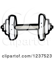 Clipart Of A Dumbbell Fitness Weight Royalty Free Vector Illustration by lineartestpilot