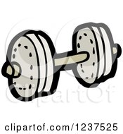 Clipart Of A Dumbbell Fitness Weight Royalty Free Vector Illustration by lineartestpilot