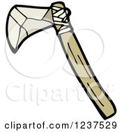 Clipart Of A Primitive Axe Royalty Free Vector Illustration
