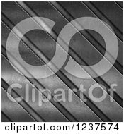 Poster, Art Print Of 3d Diagonal Metal Stripe Background