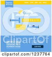 Poster, Art Print Of Plane Responsive Design Website Design Template - Vector And Experience Recommended