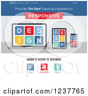 Clipart Of A Responsive Website Design Template Vector And Experience Recommended Royalty Free Vector Illustration by elena
