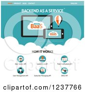 Poster, Art Print Of Backend As A Service Website Design Template - Vector And Experience Recommended