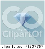 Poster, Art Print Of Blue Diamond And Shadow With Text