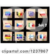 National Flag Icons On Black 7