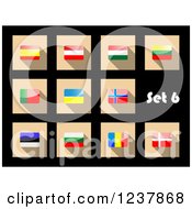 National Flag Icons On Black 6