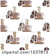 Seamless Background Pattern Of Coffee And Beans