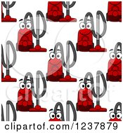 Poster, Art Print Of Seamless Background Pattern Of Red Vacuums