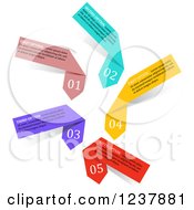 Clipart Of Colorful Infographic Arrow Ribbons Royalty Free Vector Illustration