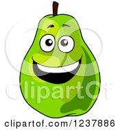 Poster, Art Print Of Happy Green Pear