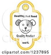 Poster, Art Print Of Dog Face On A Healthy Pet Food Label