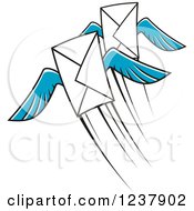 Envelopes With Blue Wings