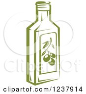 Poster, Art Print Of Green Olive Oil Jar