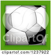 Poster, Art Print Of Soccer Ball Closeup On Green