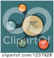 Clipart Of Colorful Round Infographic Bubbles On Teal Royalty Free Vector Illustration