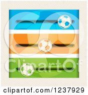 Colorful Soccer Ball Slider Buttons On Cream