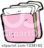 Clipart Of A Pink Wallet Royalty Free Vector Illustration by lineartestpilot