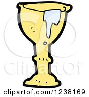 Clipart Of A Dripping Cup Royalty Free Vector Illustration