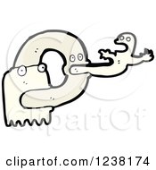Clipart Of Ghosts Puking Royalty Free Vector Illustration by lineartestpilot