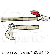 Clipart Of Simple Weapons Royalty Free Vector Illustration by lineartestpilot