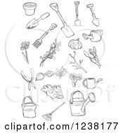 Poster, Art Print Of Black And White Garden Tools