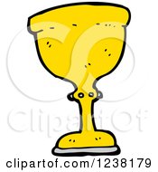 Clipart Of A Gold Trophy Royalty Free Vector Illustration