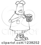 Poster, Art Print Of Black And White Boy Eating A Cupcake