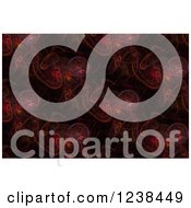 Clipart Of A Red Smoke Wave Fractal Background Royalty Free Illustration