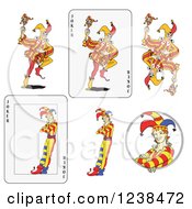 Clipart Of Playing Card Jokers Royalty Free Vector Illustration by Frisko