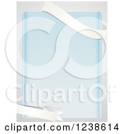 Poster, Art Print Of White Ribbon Banners And A Blue Panel Background