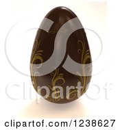 3d Ornate Floral Chocolate Easter Egg
