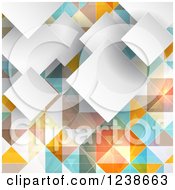 Clipart Of A Colorful Geometric Diamond Background Royalty Free Vector Illustration