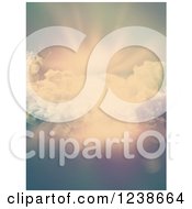 Poster, Art Print Of Background Of Sunrays Clouds And Flares