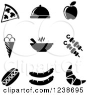 Black And White Food Icons