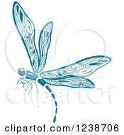 Poster, Art Print Of Blue Dragonfly