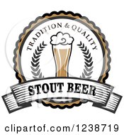 Clipart Of A Stout Beer Label Royalty Free Vector Illustration