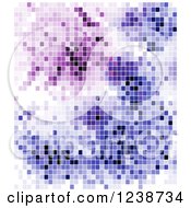 Clipart Of A Background Of Purple Pixels Royalty Free Vector Illustration