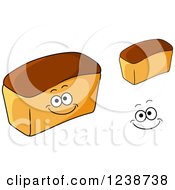 Clipart Of A Happy Fresh Bread Loaf Character Royalty Free Vector Illustration
