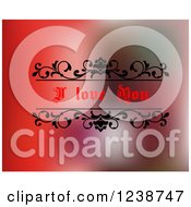 Clipart Of Black Vines And I Love You Text On Gradient Royalty Free Vector Illustration