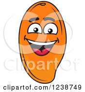 Clipart Of A Happy Smiling Mango Character Royalty Free Vector Illustration