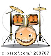 Poster, Art Print Of Happy Drum Set Character