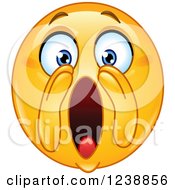 Poster, Art Print Of Yellow Smiley Emoticon Shouting