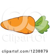 Clipart Of A Plump Orange Carrot Royalty Free Vector Illustration by Hit Toon
