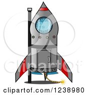 Clipart Of A Boy Astronaut In A Rocket About To Launch Royalty Free Illustration by djart